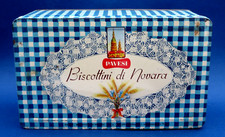 Scatola In Latta Biscottini Di Novara Pavesi - Vintage - Made In Italy - Vuota