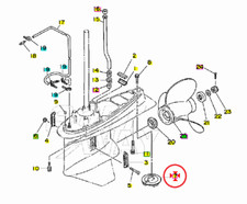 Pinna direzionale anodo Fuoribordo Yamaha e Selva Marine Codice 6E5453710100 