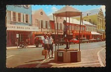 1969 Heyl's Corner Front Street Traffic Cop Old Cars Motor Bike Hamilton Bermuda