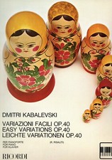 Dmitri Kabalevski Variazioni facili Opera. 40 spartiti per pianoforte