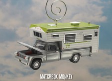 Dodge D100 Winnebago slide-in Camper Vintage Style Pickup Truck Ornament D-100