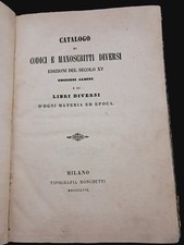 Edizioni Aldine - Catalogo di Codici e Manoscritti Diversi