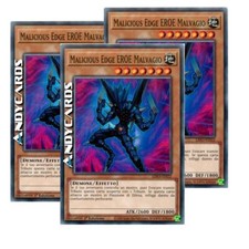 3x MALICIOUS EDGE EROE MALVAGIO (Evil Hero) • Comune • LDS3 IT022 • 1Ed • YUGIOH