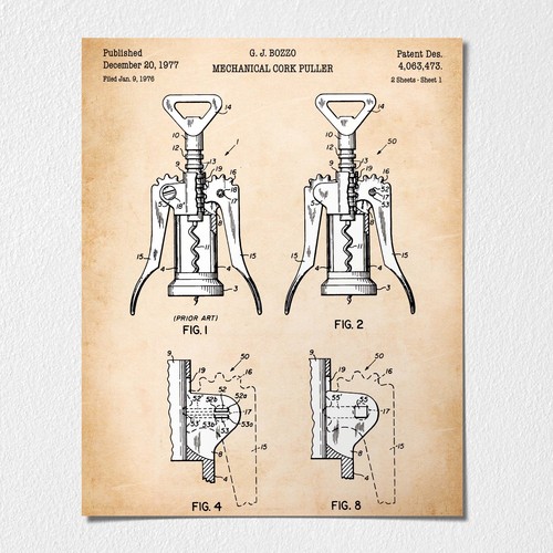 Wine decor corkscrew - wine, decor,