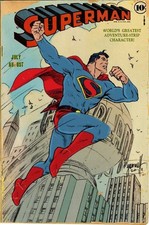 Copertina fumetto Superman 8x12 pollici stampa artistica in metallo DC COMICS 12