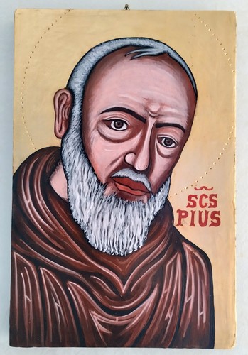 Icona san pio - pio,, da