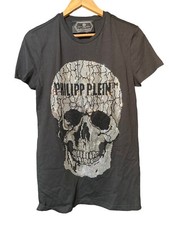 T-shirt Philipp Plein taglio platino girocollo SS teschio spalline