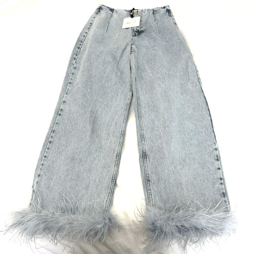 Nocturne feather boa jeans - feather,