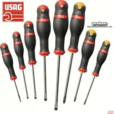 USAG 324 SH 8 SERIE SET KIT 8 GIRAVITI PROFESSIONALI CACCIAVITI A CROCE E TAGLIO