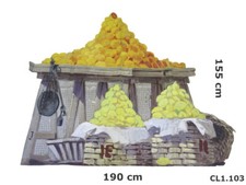 GRANDE FONDALE DA TEATRO DIPINTO MANO FONDALE DA PALCOSCENICO ANTICO CL1.103