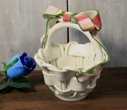 Panier ancien tressé avec - panier,