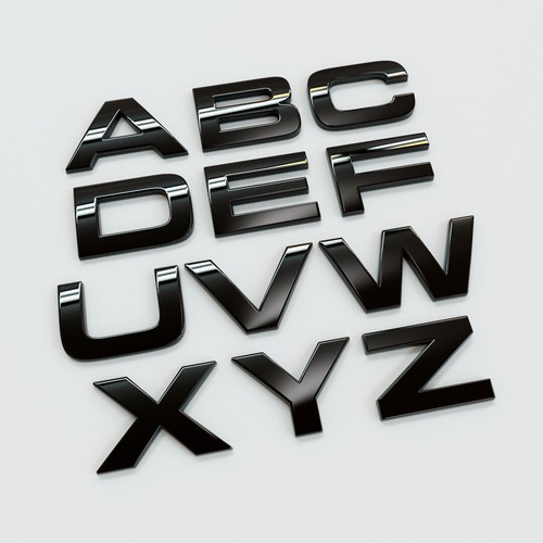 Distintivo lettering lettera