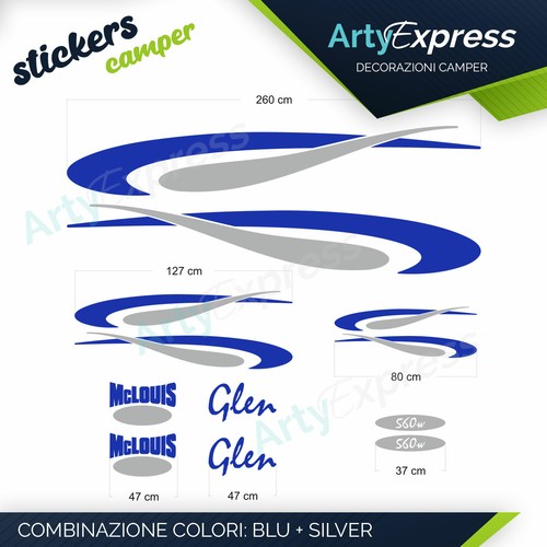 Kit completo adesivi camper - kit,