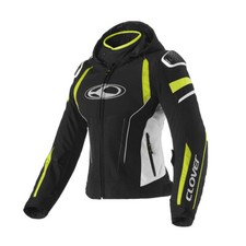 GIACCA MOTO DONNA SCOOTER CLOVER RAINBLADE 3 NERO GIALLO FLUO WP TERM. TAGLIA M