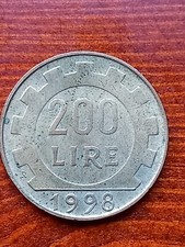 RARA MONETA 200 LIRE ANNO 1998