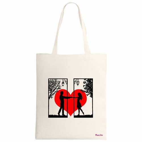 Borsa poliestere ecru 34x39 - poliestere,