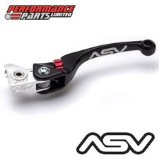 ASV F4 Black Unbreakable Long Clutch Lever for KTM 350 XCF-W / Six Days 2021