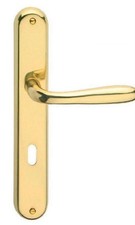 MANIGLIA CON PLACCA OTTONE