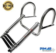 Scaletta telescopica Inox 3 Gradini con corrimano per Barca Gommone plancette