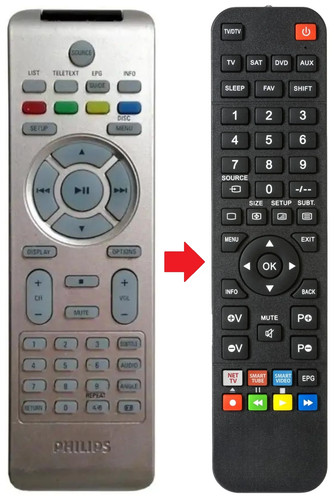 Telecomando adatto per philips - adatto,