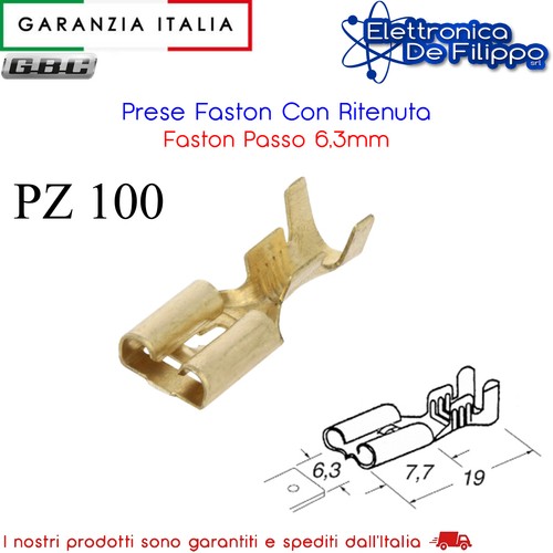 100 prese faston - prese, con
