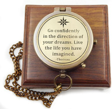 Bussola in Ottone Antico Con