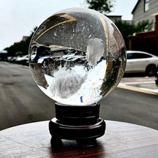 8LB 141mm sfera di quarzo trasparente fusione quarzo sfera di cristallo bianco guarigione