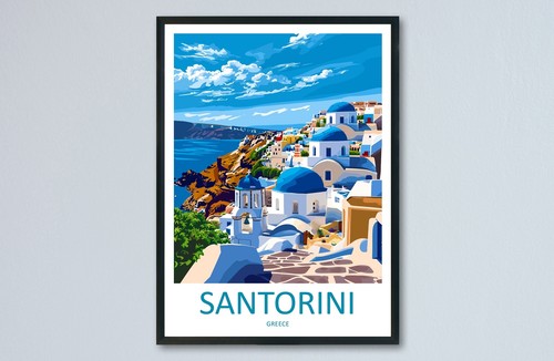 Santorini stampa viaggio - stampa, da