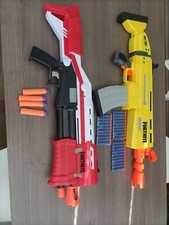 nerf fortnite usati in ottime condizioni fucile a pompa+scar+34 colpi 