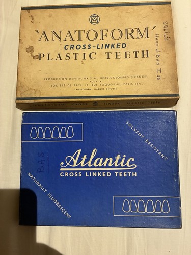 Antiche scatole denti finti - antiche,