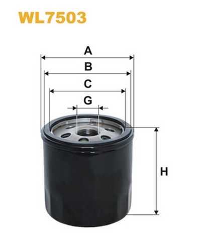 Wl7503 filtro olio per - olio, vw