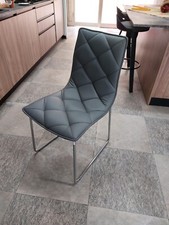 SEDIE IN PELLE GRIGIO (NUOVE, MA DA MOLTO TEMPO IN MAGAZZINo)