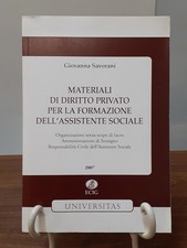 MATERIALI DI DIRITTO PRIVATO PER LA FORMAZIONE DELL'ASSISTENTE SOCIALE - 2007