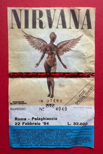 Biglietto nirvana roma 1994 - nirvana,