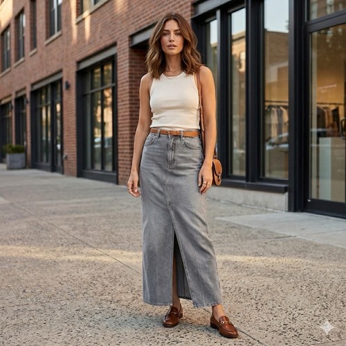 Maxi gonna zara denim - maxi, s
