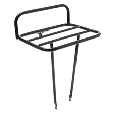 Portapacchi Anteriore per bici 26/28" Panettiere Attacco alla Forcella Nero