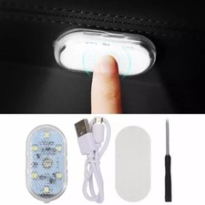 1pz Luce Led Touch Ricarica USB Vano Bagagli Bagagliaio Interni Auto Bianco 