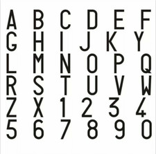 SERIE DI LETTERE NUMERI ADESIVI PER TARGA RIPETITRICE RIMORCHIO CARELLO