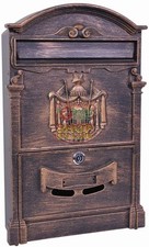 17074 CASSETTA POSTALE IN ALLUMINIO RESIDENCIA COLORE BRONZO