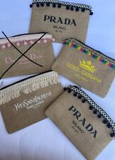 Pochette In Juta Nuova Personalizzata Saint Barth Prada Vari Loghi
