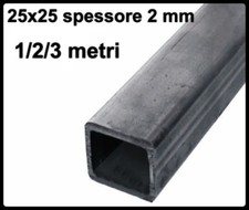 tubolare in ferro liscio 25x25