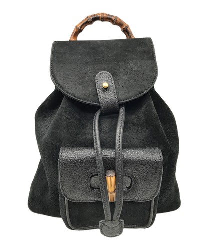 Gucci zaino nero scamosciato - zaino,