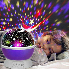 PROIETTORE DI STELLE LUCE LED LAMPADA NOTTURNA STELLATO BAMBINO STAR MASTER