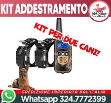 🐶 2x COLLARI + 1 TELECOMANDO LCD 800m Addestramento per 2 CANI impulso anti