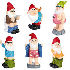 Gnomi da Giardino Maleducati e Nani Divertente 20-24 cm Figura Statuetta Nanetti