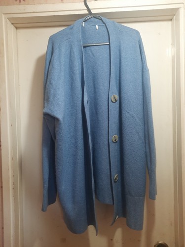 Cardigan vintage grunge blu - cardigan,