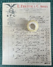 Rara Fattura Telerie E.FRETTE & C.Monza-Torino 1909