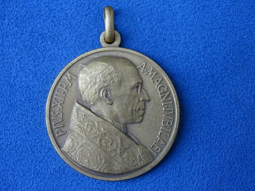 Medaglia bronzo dorato - bronzo, dorato-pius