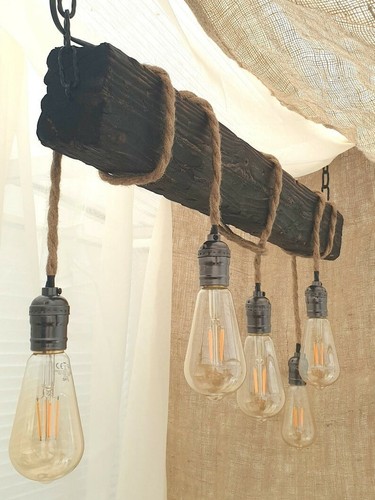Handmade beam chandelier - handmade,