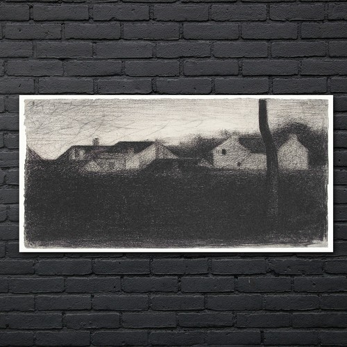 Paesaggio con case 140x70